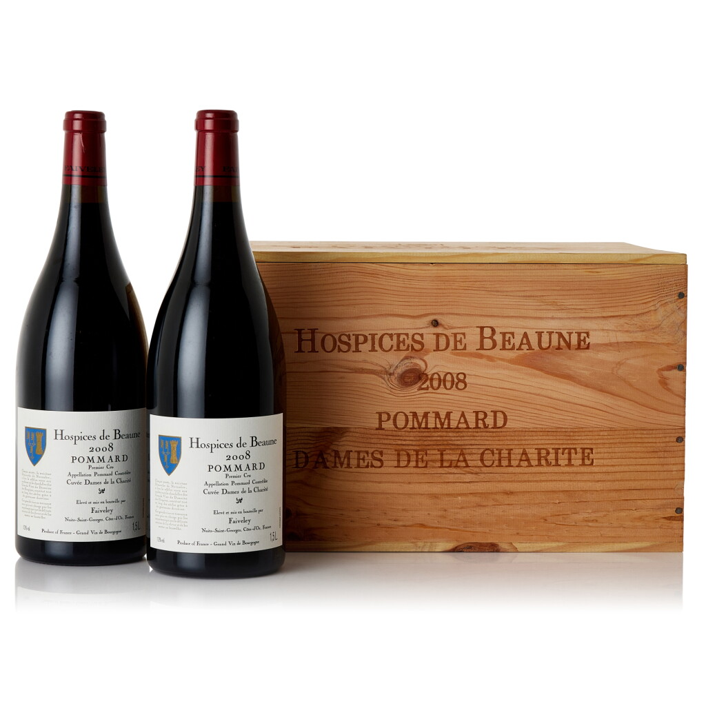View full screen - View 1 of Lot 6819. Pommard Premier Cru, Hospices de Beaune Cuvée Dames de la Charité 2008 Faiveley (6 MAG).