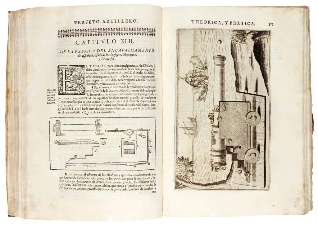 View full screen - View 1 of Lot 192. Firrufino, El perfeto artillero, Madrid, 1648, contemporary limp vellum.