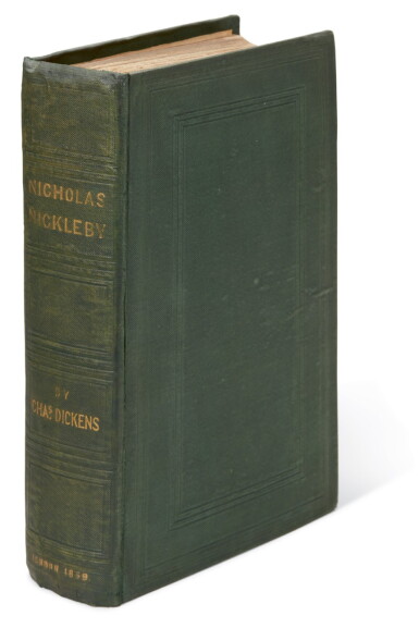 View full screen - View 1 of Lot 62. Dickens, Nicholas Nickleby, 1839, first edition in book form.
