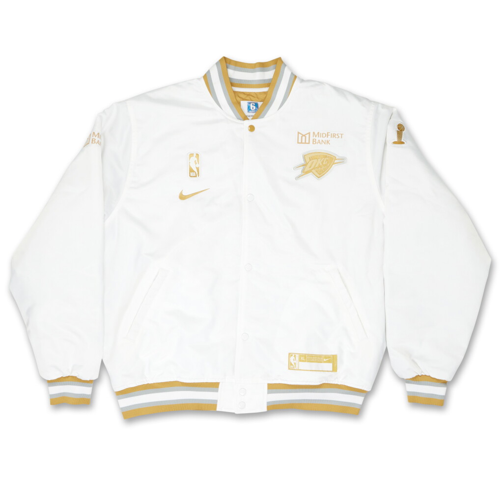View full screen - View 1 of Lot 14. Jaylin Williams ‘Ring Ceremony’ Oklahoma City Thunder 2025-2026 NBA Tip-Off Game Worn Jacket.