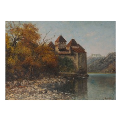 View full screen - View 1 of Lot 430. GUSTAVE COURBET | CHÂTEAU DE CHILLON.