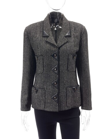 View full screen - View 1 of Lot 178. Black and grey embellished jacket.