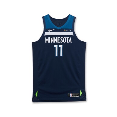 View full screen - View 1 of Lot 12. Naz Reid Minnesota Timberwolves 2025 NBA Playoffs Western Conference Finals Game Worn Icon Edition Jersey | Game 4 .