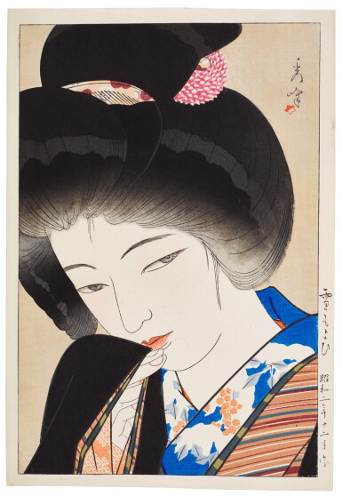 View full screen - View 1 of Lot 186. Yamakawa Shuho (1898-1944) Approaching Snow (Yuki moyoi), Showa period, 20th century.