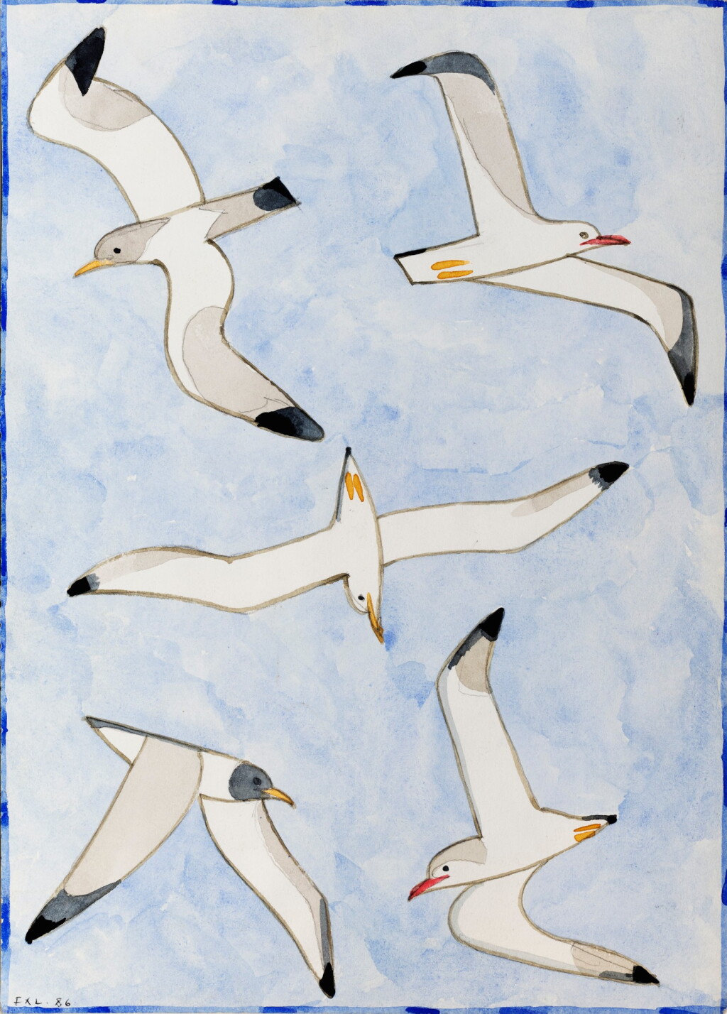 View full screen - View 1 of Lot 7. Les mouettes.