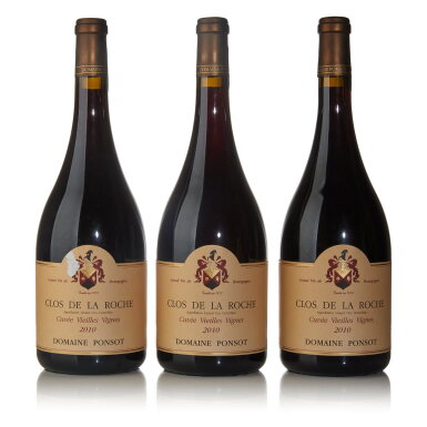 View full screen - View 1 of Lot 349. Clos de la Roche, Cuvée Vieilles Vignes 2010 Domaine Ponsot (3 MAG).