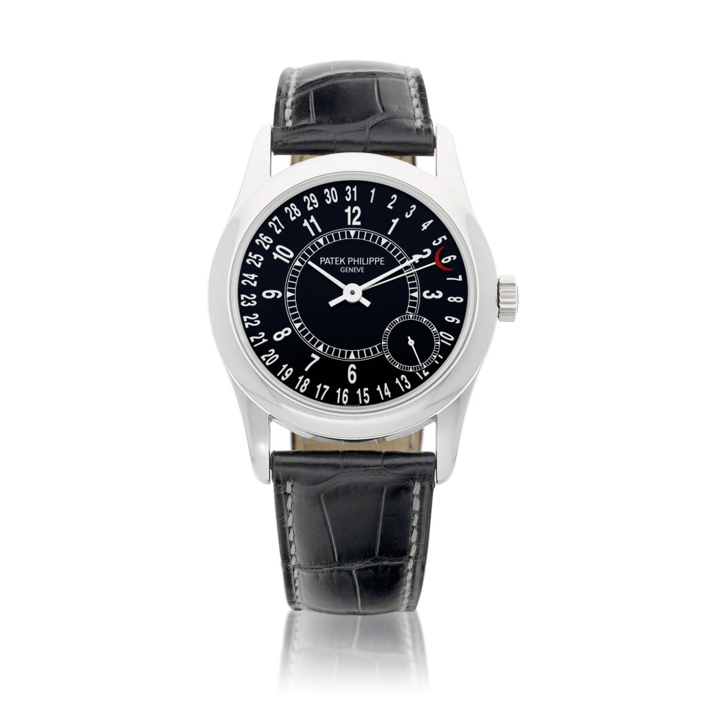 View full screen - View 1 of Lot 8003. Calatrava, Reference 6000, A white gold wristwatch with date, Circa 2007 | 百達翡麗 Calatrava 型號6000 白金腕錶,備日期顯示,約2007年製.