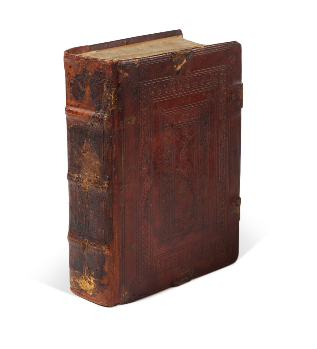 View full screen - View 1 of Lot 161. Natalibus, Catalogus sanctorum, Venice, 1516, contemporary tooled morocco.