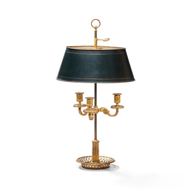 View full screen - View 1 of Lot 677. An Empire style gilt-bronze lampe bouillotte, 19th century.