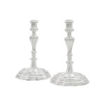 A Pair of Italian Silver Candlesticks, Assayer Giuseppe Caglieri, Florence, Circa 1775
