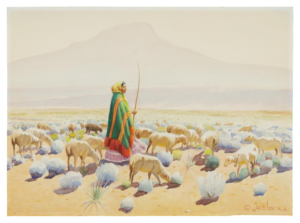 View full screen - View 1 of Lot 64. GERARD CURTIS DELANO | THE SHEPHERDESS.