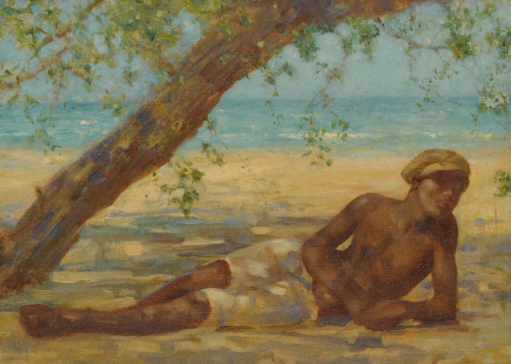 View full screen - View 1 of Lot 24. Samuel Under a Palm Tree, Jamaica .