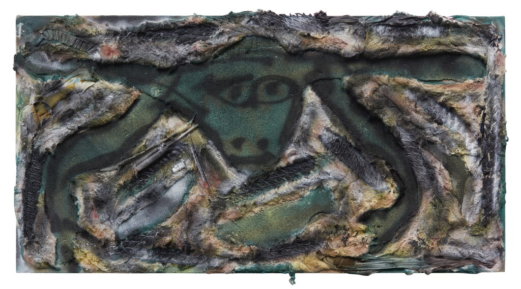 View full screen - View 1 of Lot 728. THORNTON DIAL | COWS AND COTTON FIELDS.