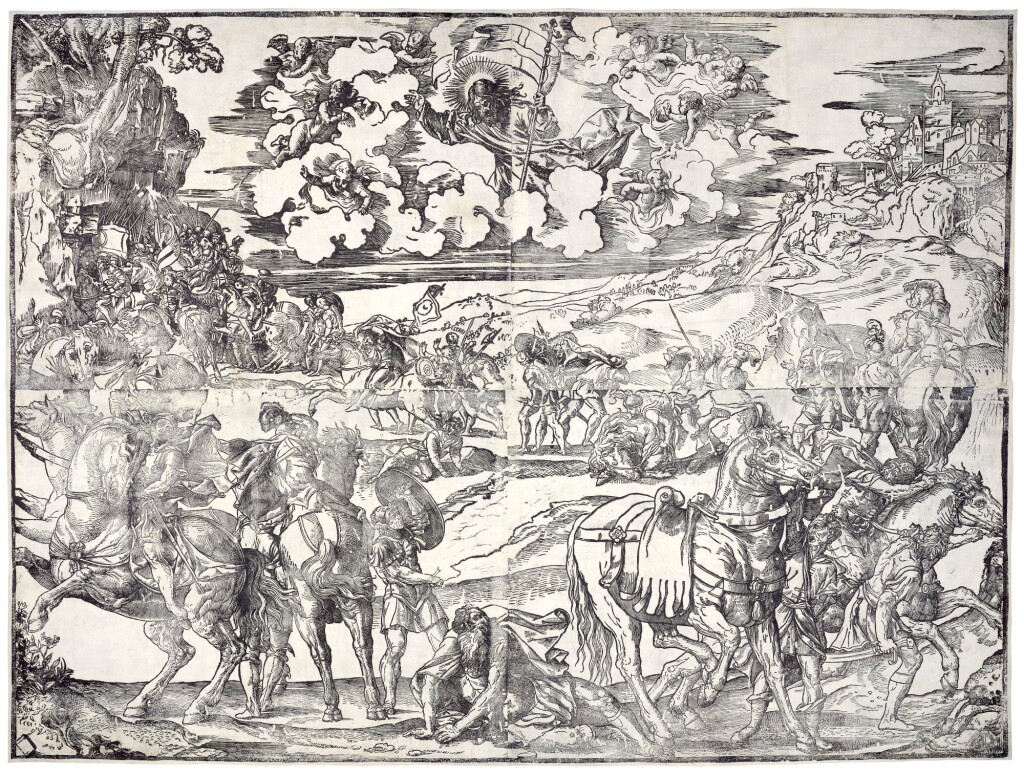 View full screen - View 1 of Lot 94. CIRCLE OF TIZIANO VECELLIO, CALLED TITIAN | THE CONVERSION OF SAINT PAUL (ROSAND & MURARO 16).