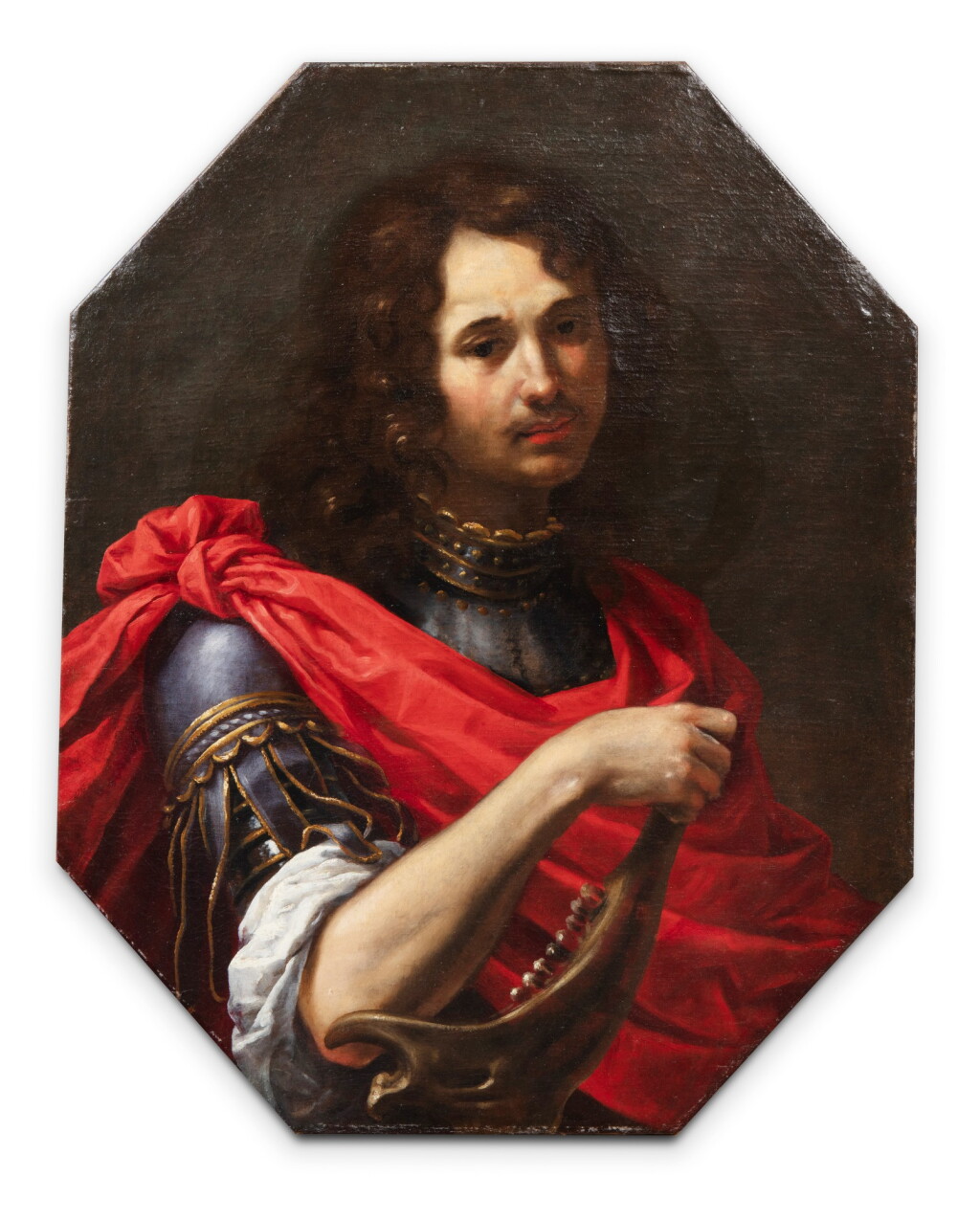 View full screen - View 1 of Lot 61. Giovanni Montini, Portrait of a young man as Samson | Portrait d'un jeune homme en Samson.