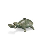 A bronze turtle water dropper, yandi, Han dynasty 漢 青銅玄武硯滴