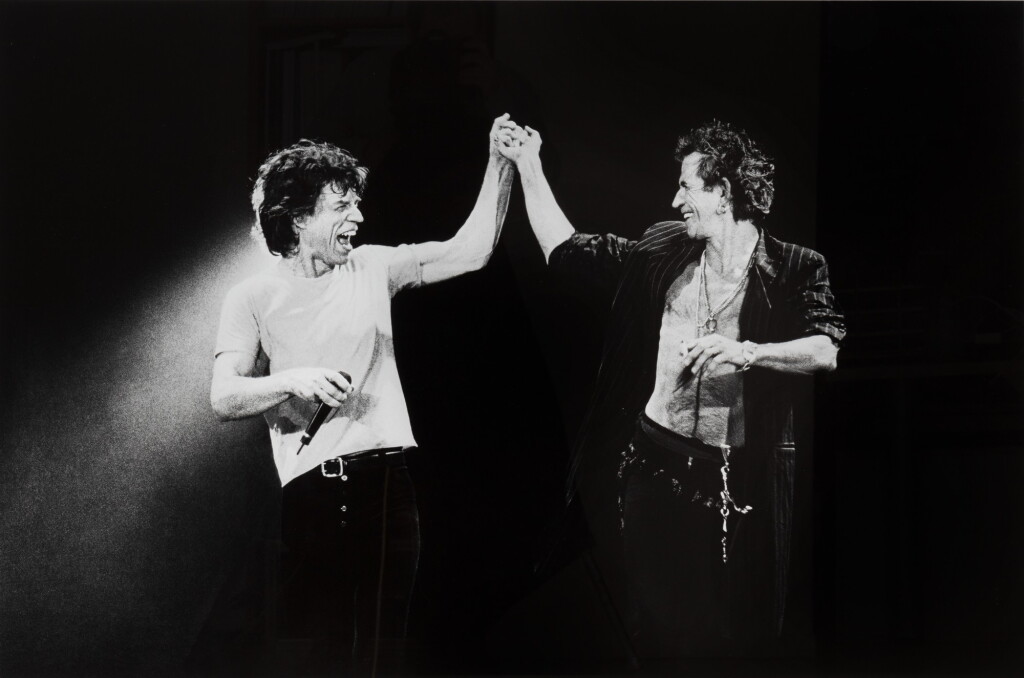 View full screen - View 1 of Lot 28. Mick and Keith, Paris 1998.