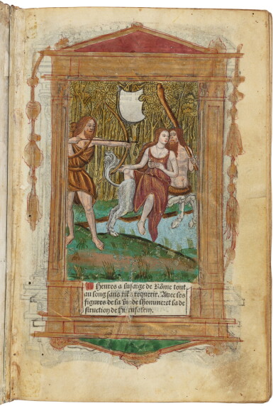 View full screen - View 1 of Lot 8. Germain Hardouin. Vers 1528. Gravures rehaussées, encadrements architecturés dorés.