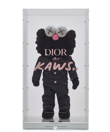 View full screen - View 1 of Lot 1101. KAWS X DIOR | BFF BLACK PLUSH DOLL BFF 黑色絨毛玩具.