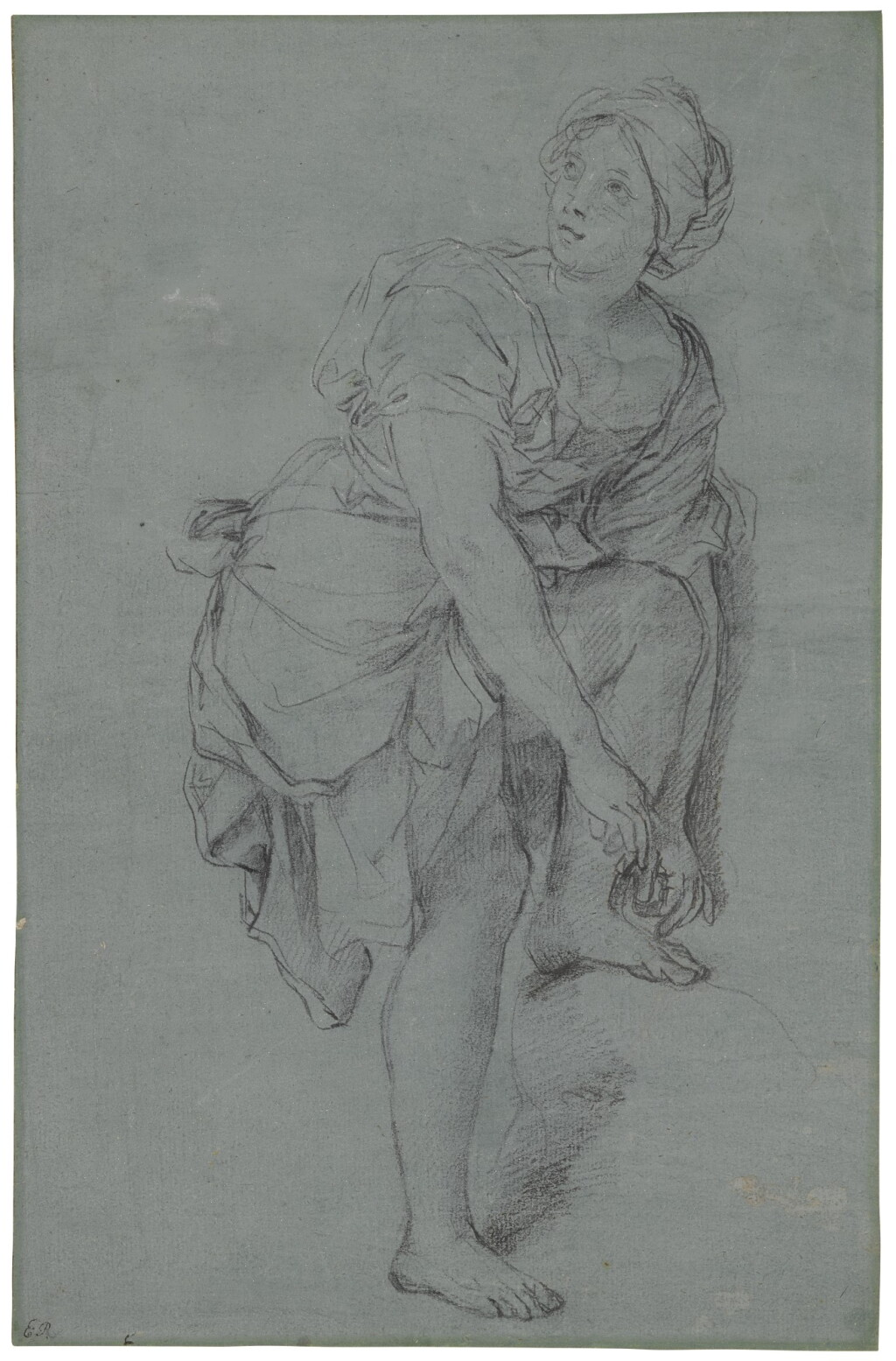 View full screen - View 1 of Lot 70. A Young Woman Tying Her Sandals.