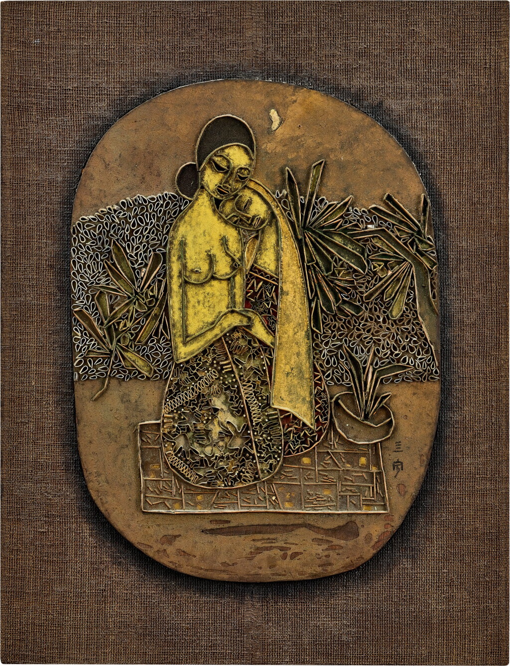 View full screen - View 1 of Lot 764. Cheong Soo Pieng 鍾泗濱 | Sisters 姐妹.
