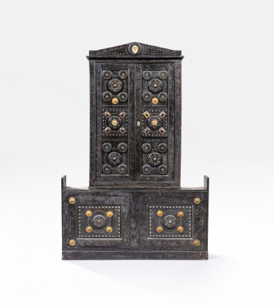View full screen - View 1 of Lot 145. An ebonized wood buffet, early 20th century | Buffet en bois noirci et bronze, début XXe siècle.