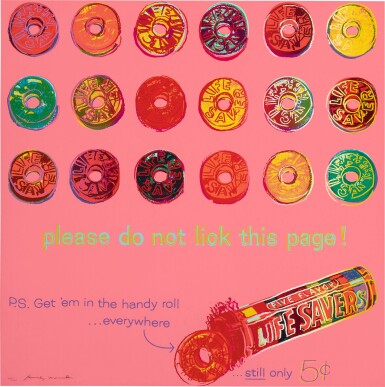 View full screen - View 1 of Lot 81. ANDY WARHOL | LIFE SAVERS (F. & S. II.353).