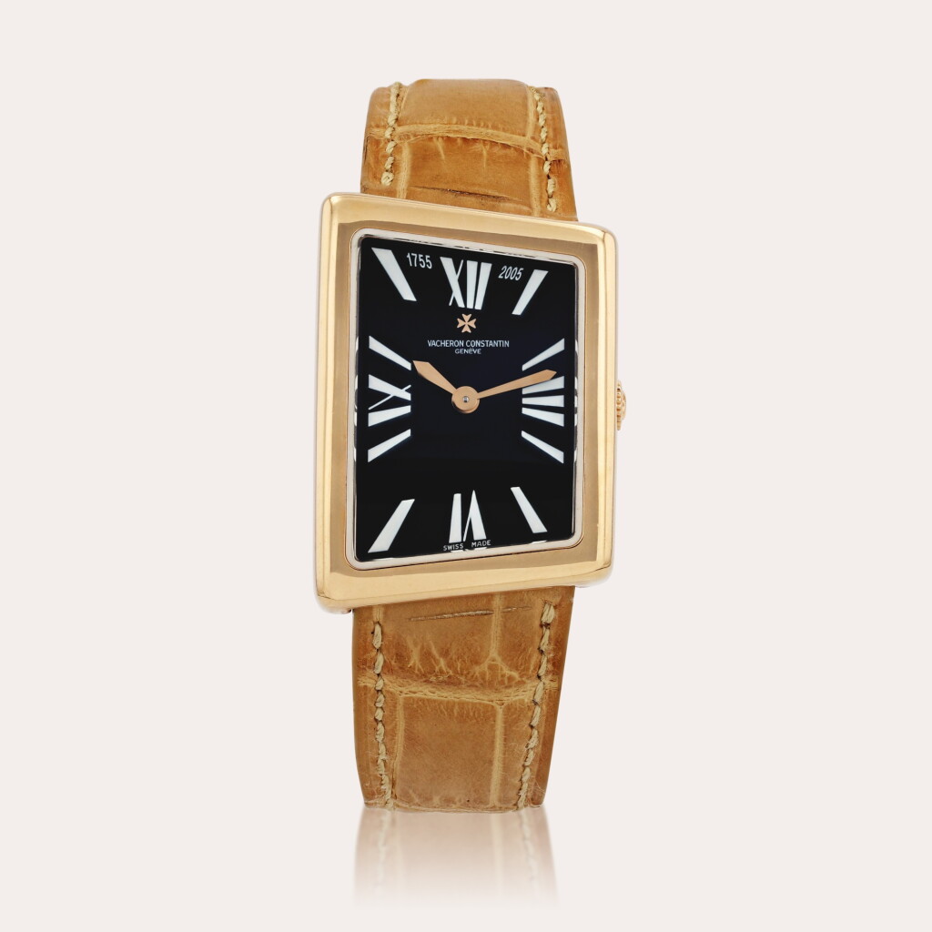 View full screen - View 1 of Lot 443. 1972, limited edition to celebrate the 250th anniversary of the brand, reference 25021 Montre bracelet asymétrique en or rose | Pink gold asymetric wristwatch Vers 2005 | Circa 2005.