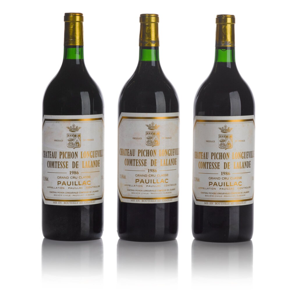 View full screen - View 1 of Lot 50. Château Pichon Longueville, Lalande 1986 (6 MAG).