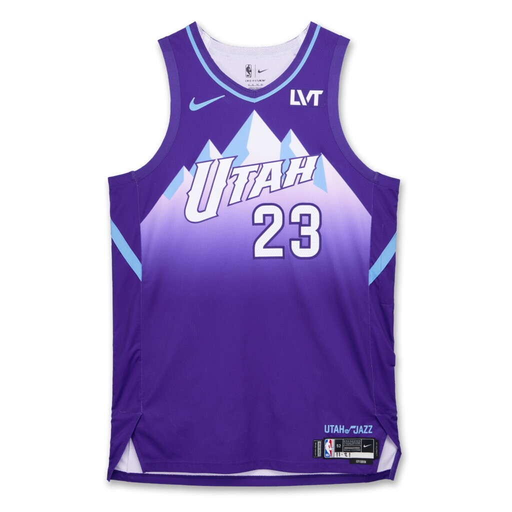 View full screen - View 1 of Lot 160. Lauri Markkanen Utah Jazz 2024-2025 Game Worn Icon Edition Jersey | Matched to 2 Games .