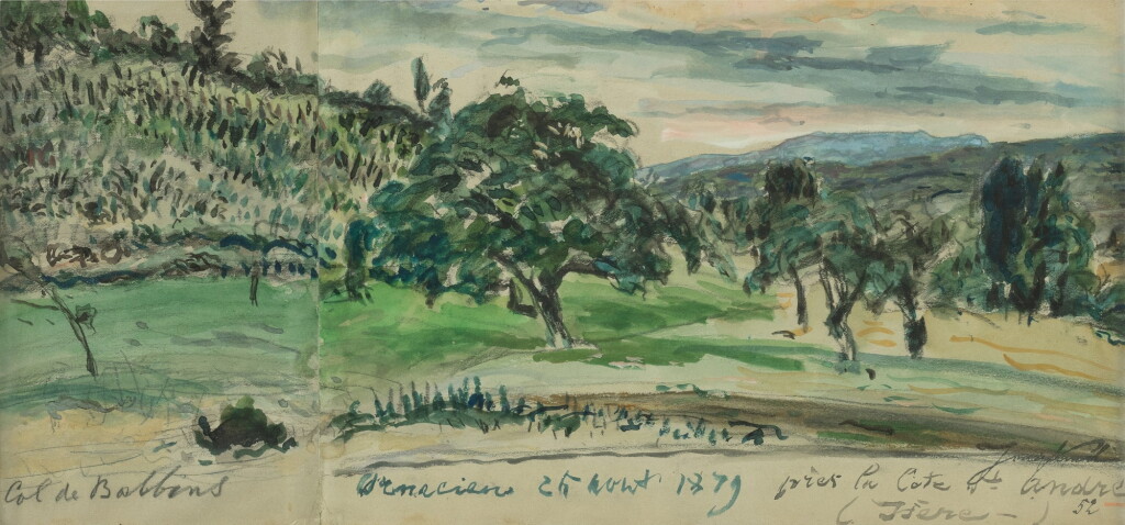 View full screen - View 1 of Lot 146. Recto: Col de Balbins, Ornacieux ; Verso: Etudes de charrettes.