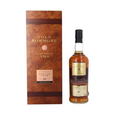 View full screen - View 1 of Lot 5113. Bowmore Gold Fine Oak Cask 44 Year Old 42.4 abv 1964 (1 BT70).