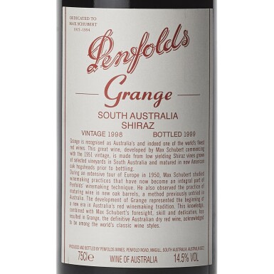 View full screen - View 1 of Lot 801. PENFOLDS GRANGE 1998 .
