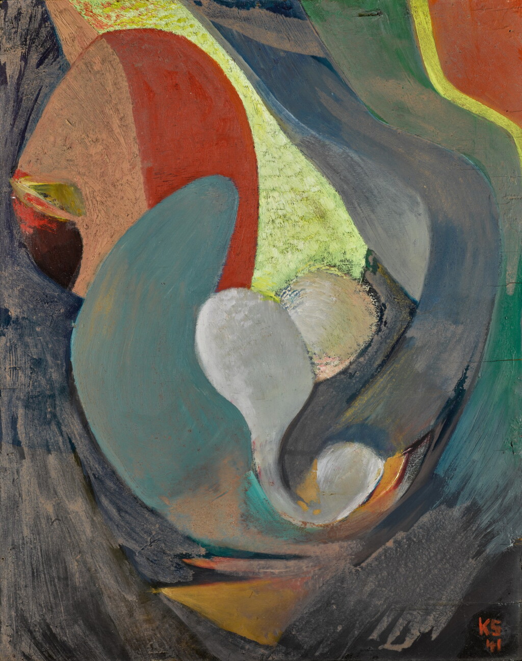View full screen - View 1 of Lot 203. Ohne Titel (Gebogene Formen) (Untitled (Curving Forms)).