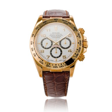 View full screen - View 1 of Lot 96. Reference 16518 'Zenith Inverted 6' Daytona | A yellow gold automatic chronograph wristwatch, Circa 1993 | 勞力士 16518 型號 'Zenith Inverted 6' Daytona | 黃金自動上鏈計時 腕錶,約1993年製.