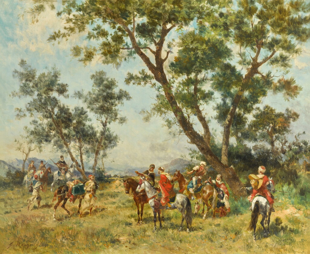 View full screen - View 1 of Lot 18. Horsemen at Rest.