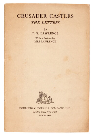 View full screen - View 1 of Lot 128. LAWRENCE, T.E. | Crusader Castles, New York, 1937, 1/56 copies.