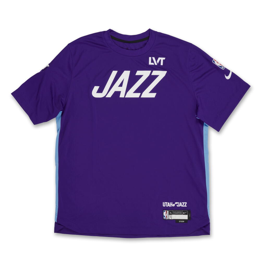 View full screen - View 1 of Lot 125. Lauri Markkanen Utah Jazz 2024-2025 Game Worn City Edition Warmup Top .
