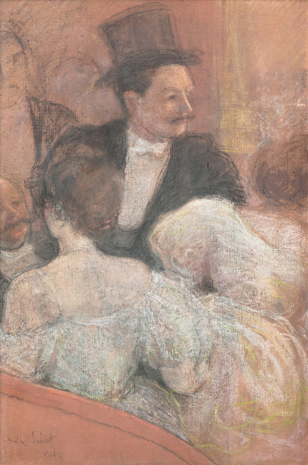 View full screen - View 1 of Lot 94. André Sinet, At the theater | Au théâtre.