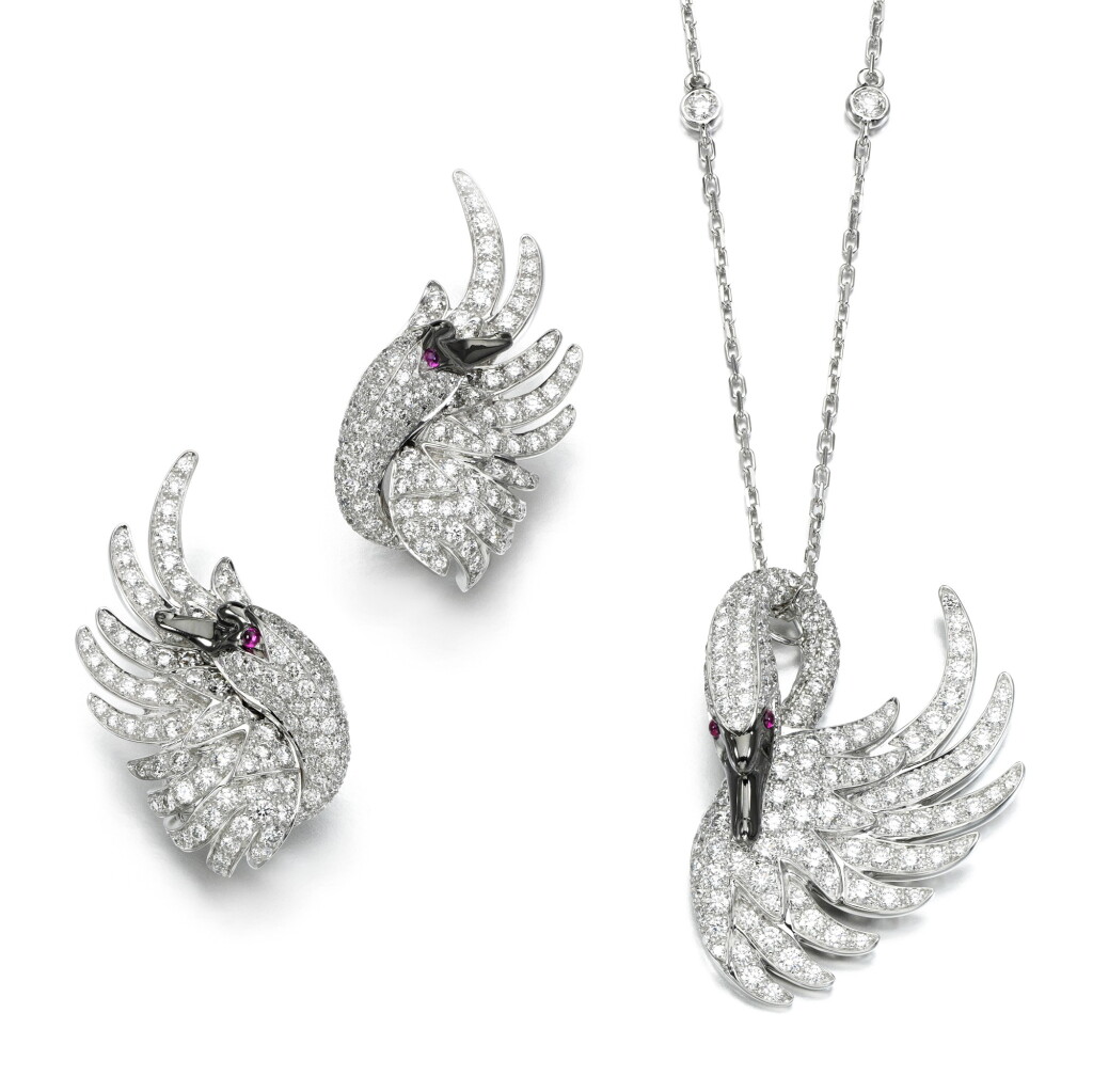 View full screen - View 1 of Lot 113. Boucheron | Ruby and diamond demi-parure, 'Cypris'.