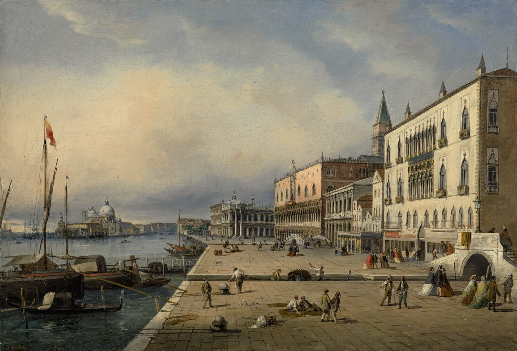 View full screen - View 1 of Lot 280. CARLO GRUBACS | RIVA DEGLI SCHIAVONI SEEN FROM THE WEST.