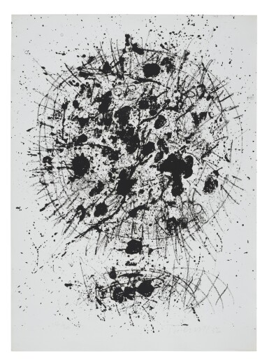 View full screen - View 1 of Lot 23. WILLIAM TURNBULL | CALLIGRAPHIC HEAD 1 (BLACK).