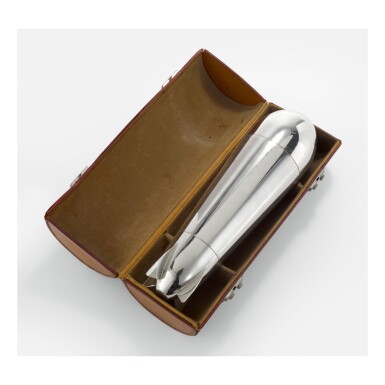 View full screen - View 1 of Lot 205. J. A. HENCKELS | "ZEPPELIN" COCKTAIL SHAKER AND TRAVELING BAR.