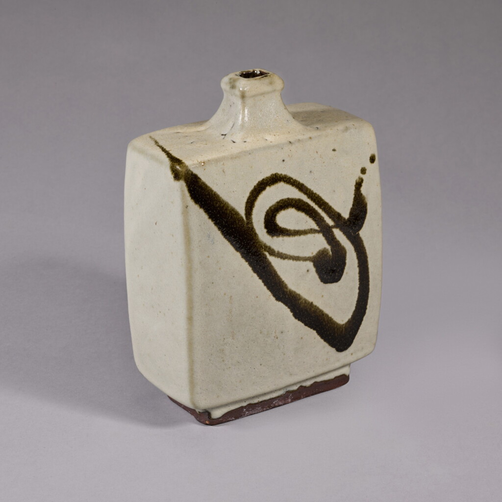 View full screen - View 1 of Lot 152. Hamada Shoji (1894-1978) | A stoneware bottle vase | Showa period, 20th century.