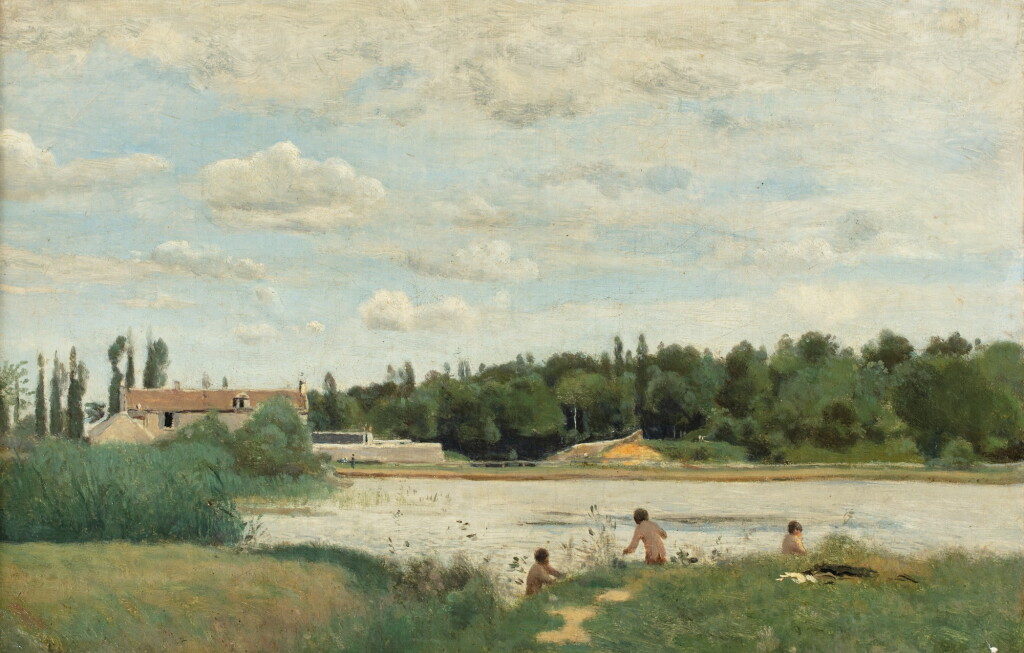 View full screen - View 1 of Lot 131. JEAN-BAPTISTE-CAMILLE COROT | THE BATH.