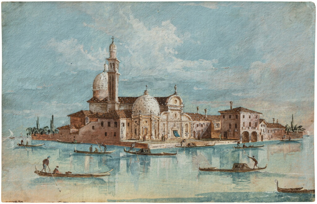 View full screen - View 1 of Lot 104. Two Views of Venice: A) Isola di San Michele, Murano B) Isola di San Mattia, Murano.