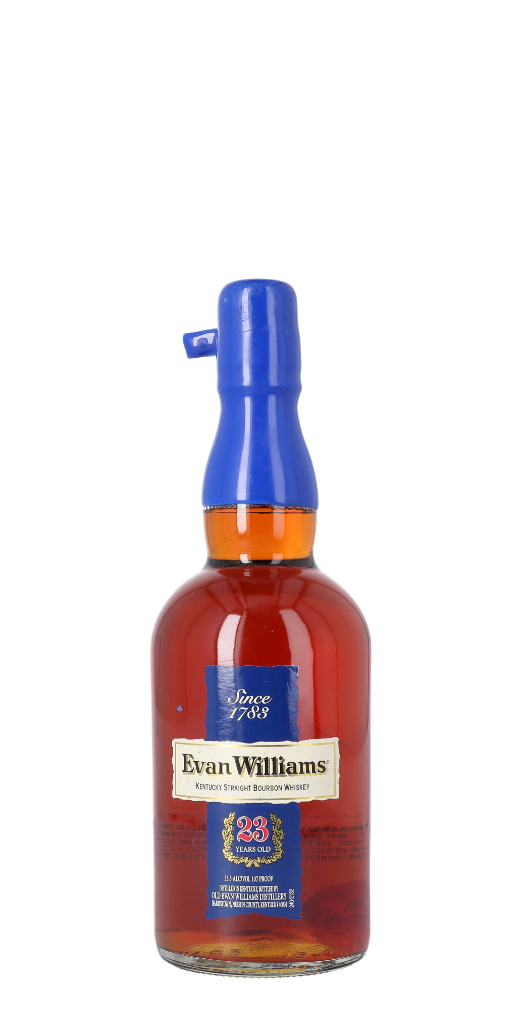 View full screen - View 1 of Lot 319. Evan Williams 23 Year Old 107 proof NV (1 BT75).