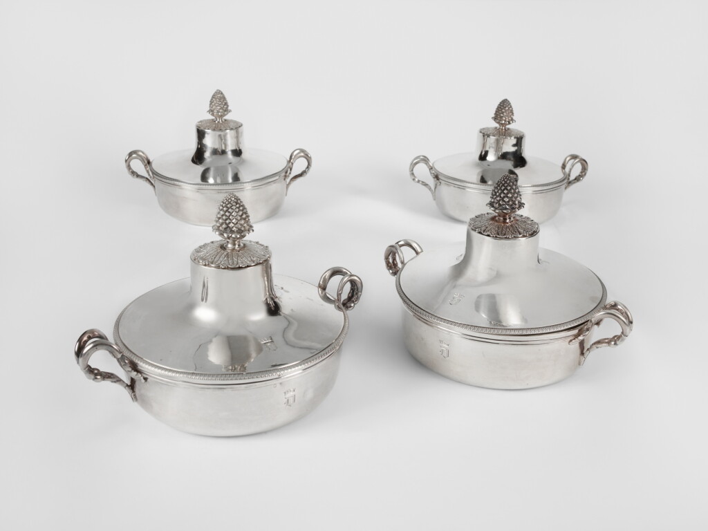View full screen - View 1 of Lot 745. A Set of Four French Silver Vegetable Dishes and Covers, Jean-Baptiste Potot, Paris, 1798-1809.