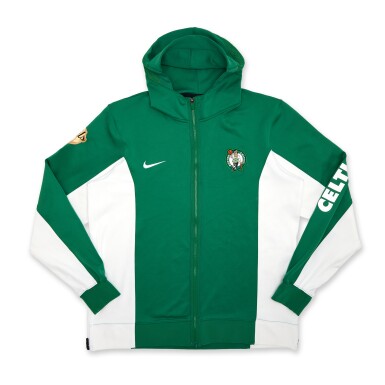 View full screen - View 1 of Lot 25. Kristaps Porziņģis Boston Celtics 2024 NBA Finals Game Worn Warm Up Jacket | Game 5 | Championship Clinching Game.