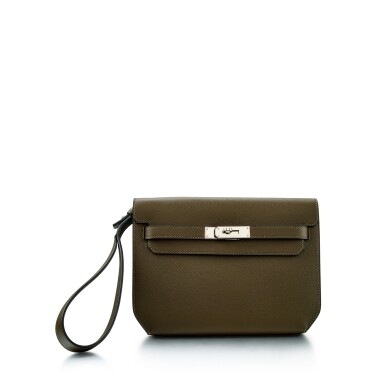 View full screen - View 1 of Lot 7872. Vert Maquis Evercolor Kelly Depeches Pouch 25 Palladium Hardware, 2020.